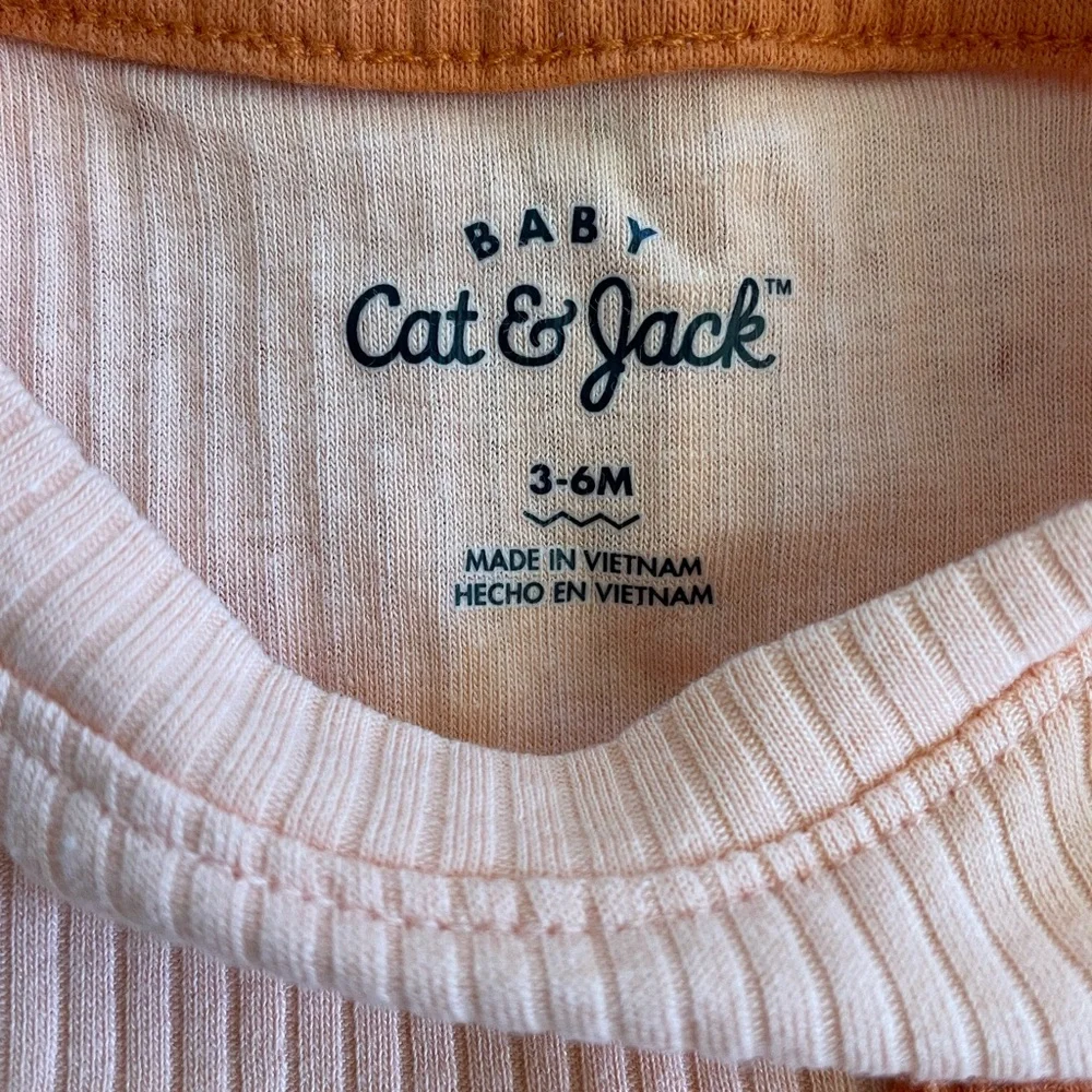 Cat & Jack Kids' Blue and Orange Outfit Set Size 3-6 mths
